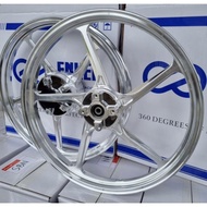 FG511 ENKEI CHROME CNC SPORT RIM 511 Y15ZR 511 Y15 RS150 RS Y16 Y16ZR SILVER FG HONDA RSX YAMAHA HYL