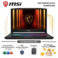 MSI Katana 15 HX B14WFK-288 15.6'' QHD 165Hz Gaming Laptop i7-14650HX 16GB D5 1TB SSD RTX5060 8GB