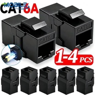 4/1Pcs CAT6A RJ45 Couplers, Fire Retardant Housing Low Signal Loss Adapter, for Damaged Network Cabl