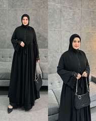 Gamis Aluna Abaya Turky Gamis Hitam Polos Kombinasi Payet Gamis Wanita Muslimah Terbaru Lebaran