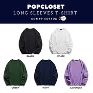 BAJU RAYA 2025 Cotton Baju Lengan Panjang Muslimah t shirt perempuan lelaki men women labuh plain ts