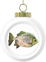 Fish with Specs Christmas Ball Ornament Bells/Round / 2.5" × 3"
