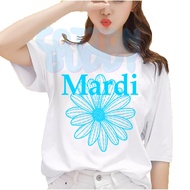 KAOS MARDI OVERSIZE TSHIRT FLOWER MARDI PUTIH