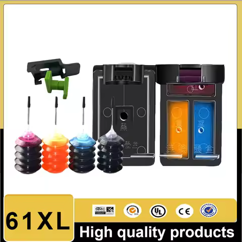Vilaxh 61XL Compatible Ink Cartridge for HP61 for HP 61 XL Envy 4500 4502 5530 Deskjet 1050 2050 305