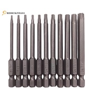 For 1/4" Hex Shank 75mm Length Steel Star 6 Point Screw Driver Kit Tool Screwdriver Bit