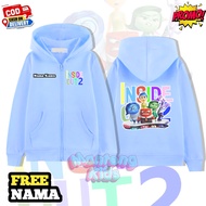 Inside Out 2 Boys and Girls Zipper Jacket Inside Out 2 Children's Zipper Jacket Can Use Name