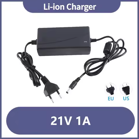 Lithium Battery Charger 21V 1A Electric Drill 18V 5Series 18650 Lithium Battery Wall Charger DC 5.5 