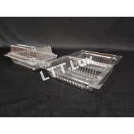OPS C46 - Plastic Tray (50pcs±) Bakery Disposable Plastic Clear Food Box / Bekas Makanan