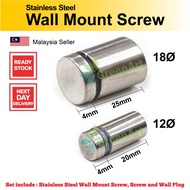 Stainless Steel Standoff Screw Wall Mount Screw (Skru Dinding Stand Off, Acrylic skru, acrylic screw