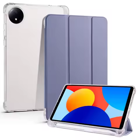 For Redmi Pad SE 8.7 8 7 Case with Pencil Holder Soft TPU Back Magnetic Shell for Xiaomi Redmi Pad S