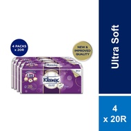 ♩Kleenex Bath Tissue Clean Care Regular 3 Ply 20R x 4 Packs◎