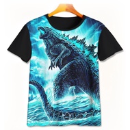 Godzilla Anime T-Shirt 4-designWD Boys Girls T-Shirt Ages 1 - 12 Years 3D Movie Anime T-Shirt | MIMO