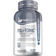 Hair Growth Vitamins for Women & Men | DHT Blocker with Saw Palmetto & 10000mcg Biotin, Foli Tonic H