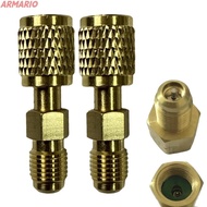 ARMARIO R32 Thread Adapter, Durable Mini R32 R454B Refrigerant Brass Adapter, Portable 1/4" Female t