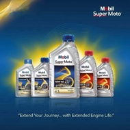 MOBIL SUPER MOTO ENGINE OIL 10W40 20W50 MINYAK HITAM 4T SYNTHETIC TECHNOLOGY 1L ENJIN OIL 0.8L SCOOT