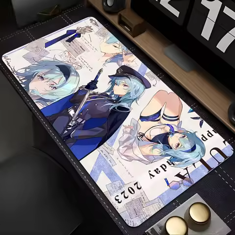 Genshin Impact Eula Lawrence Anime Mouse Pad Keyboard Office Rubber Soft Table Mat Kawaii Girl Carpe