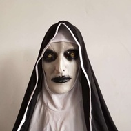 Topeng Biarawati Senyap Berhantu, Topeng Solekan Seram, Penutup Muka Lateks Menyeramkan untuk Hallow
