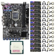 B250C BTC Mining Motherboard with 12X010S Plus PCIE 1X 16X Riser Card+G3900 CPU LGA1151 DDR4 DIMM 12 USB3.0 to PCIE GPU
