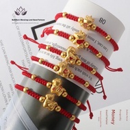 2026 Horse Year Lucky Charm Red Rope Woven Bracelet New Year Gift Zodiac Sign Astrology Fashion Jewe