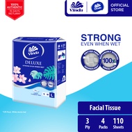 Vinda Deluxe Soft Pack Facial Tissue Large Size (4x110s) - Strong Even When Wet