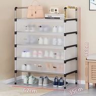 5-tier Stainless Steel Shelf with Dust-Proof Partitions, 5-Tier Stainless Steel Shoe Rack with Lid, 