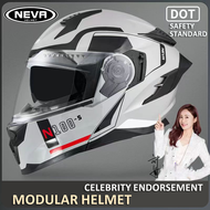 NEVA Original Dual Visor Modular Helmet for Motorcycle with Icc Sticker Spoiler Unisex