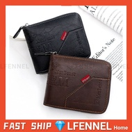 LFENNEL🎁Dompet Men Wallet Zipper Bifold Leather Wallet Dompet Lelaki Beg Duit Fashion Casual Card Wallet Wallet For Men