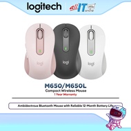 Logitech Signature M650 / M650 L Wireless Mouse - SmartWheel Scrolling, SilentTouch Click, and Custo