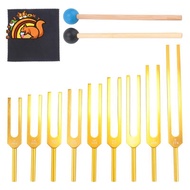 Tuning Forks Set 9Pcs 174/285/396/417/528/639/741/852/963Hz Tuning Fork, Sound Healing Tool Set for 