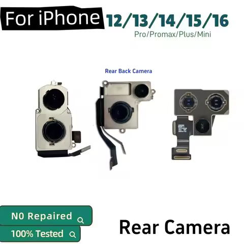 Authentic Rear Camera For iPhone 12 13 14 15 16 Pro Max Back Camera 13Mini 14 15 16 Plus Parts Rear 