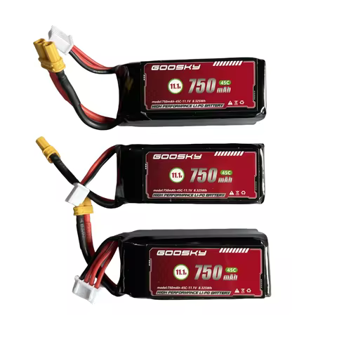 GOOSKY S2 6CH 3D RC Helicopter Spare Parts 11.1V 750mAh 45C Lipo Battery S2 Max /S2 Ultra Replaceabl