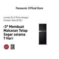 Panasonic NR-BB211Q-PK Kulkas 2 Pintu + Inverter + Prime Fresh [210 L] - Sparkling Black