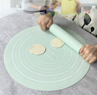 裕豐百貨 - 矽膠揉麵墊+麵團棍套裝 烘培揉麵墊子 擀面棒 壓面棍