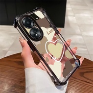 Case For OPPO A58 4G A58 5G A78 A58X 5G Heart Phone Transparent Silicone Protective Cover
