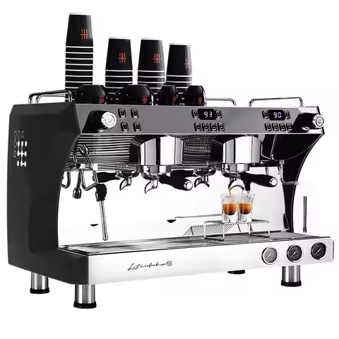 Gemilai CRM3120C Best 2 Group Semi Automatic Commercial Espresso Coffee Machine For Shops And Cafete