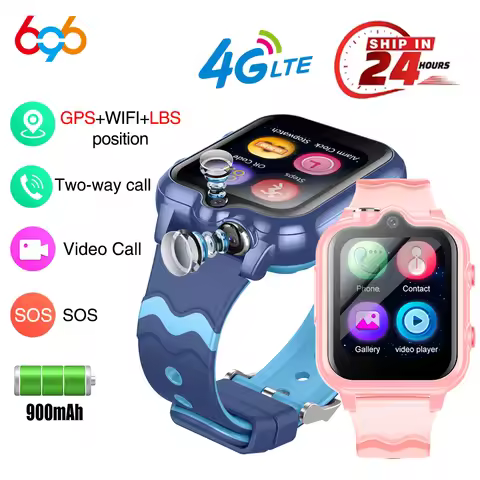 2025 New Smart Watches 4G Kids GPS AGPS LBS SOS Music Playback Dual Camera Smartwatch Waterproof 900