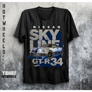 🔥HOT DEALS!!!🔥 T-Shirt Nissan Skyline GTR  / Baju T-Shirt Hotwheels