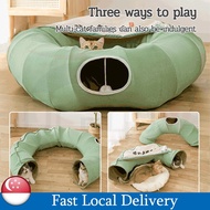 😻🔥3-in-1 Cat Bed & Play Tunnel for Pets Suitable for Cats Dog Detachable Cat Bed foldable Dragonmall