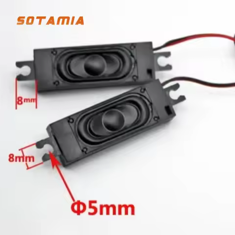 SOTAMIA 2Pcs 5017 Mini TV Speaker 8 Ohm 2W Passive Cavity Speaker Multimedia Advertising PC Computer