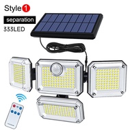 20w Solar Light 122/333led IP65 Waterproof Outdoor Indoor Solar Garden Lamp With Adjustable Head Wid
