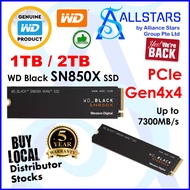 (ALLSTARS) WD Black SN850X 1TB, 2TB or 4TB Gen4x4 NVME M.2 SSD (1TB : WDS100T2X0E / 2TB : WDS200T2X0E) non-heatsink