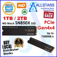 (ALLSTARS) WD Black SN850X 1TB, 2TB or 4TB Gen4x4 NVME M.2 SSD (1TB : WDS100T2X0E / 2TB : WDS200T2X0