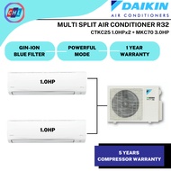 DAIKIN MULTI-SPLIT AIR COND INVERTER (R32) MKC-70RVM 3.0HP + 2 UNIT 1.0 HP CTKC25RVM [READY STOCK]