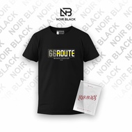 T-Shirt Men's 66 Route Cotton Combed 24s Black T-Shirt