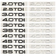 ABS 1.9 2.0 2.5 2.7 3.0 4.0 30 35 40 45 50 55 TDI Badge Emblem Car Tail Rear Trunk Sticker For Audi 