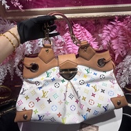 LV 白三彩村上隆肩背包/王吉娜古董精品