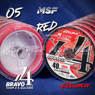 [MSF] Asuka Bravo 4x Casting Line | 100m - 600m | Pro Series PE Braided Tali Benang 4 sulam | Ready 