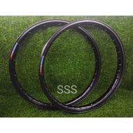 🇹🇭  RIM ALLOY Black Silver STRONGER CHARACTER (1PCS) 140 / 160 x 17 18 Hitam Bikar ring Aloi motor r