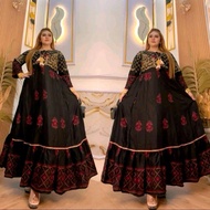 Hindi Embroidered Kumbara Dress – Elegant Rayon Dress with Mayung Cut