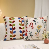 Nordic Simple Pillow Small Floral Pastoral Square Living Room Pillow Sofa Large Pillow Cushion Office Nap Pillow Car Pillow Leg Pillow Pillow Lumbar Pillow Bedding Bedside Pillow Bedside Cushion